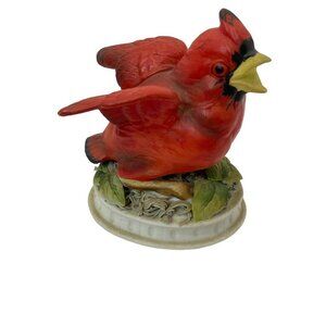 Vintage Lefton China Handpainted Red Cardinal KW1637